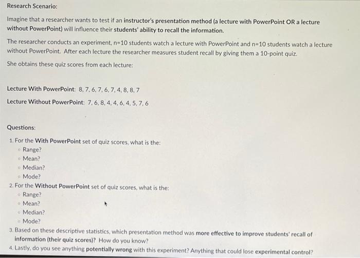 Solved Imagine that a researcher wants to test if an | Chegg.com