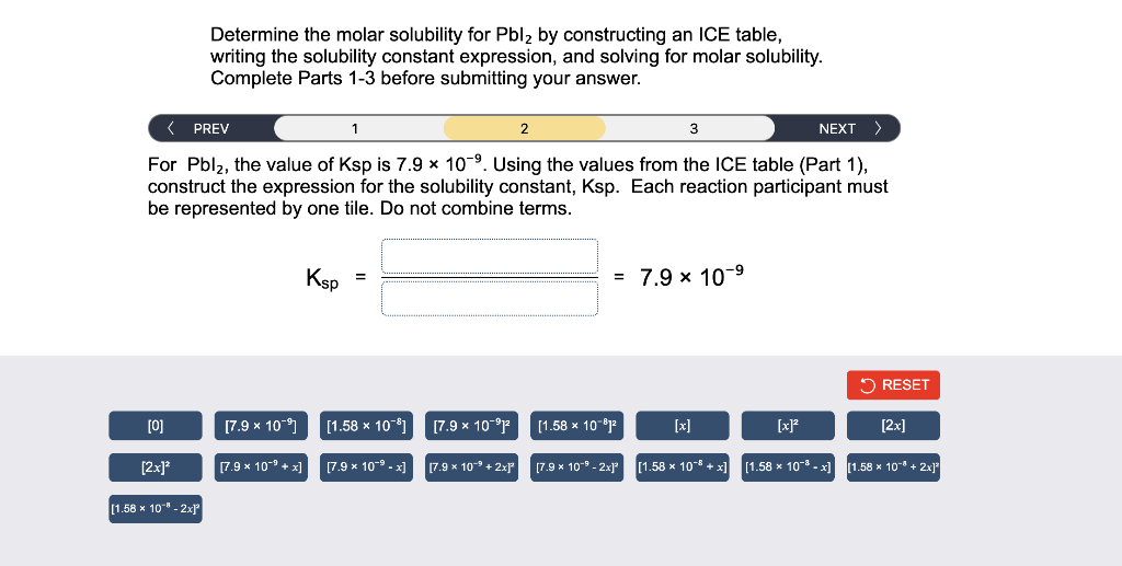 Solved Determine The Molar Solubility For Pbl2 By | Chegg.com