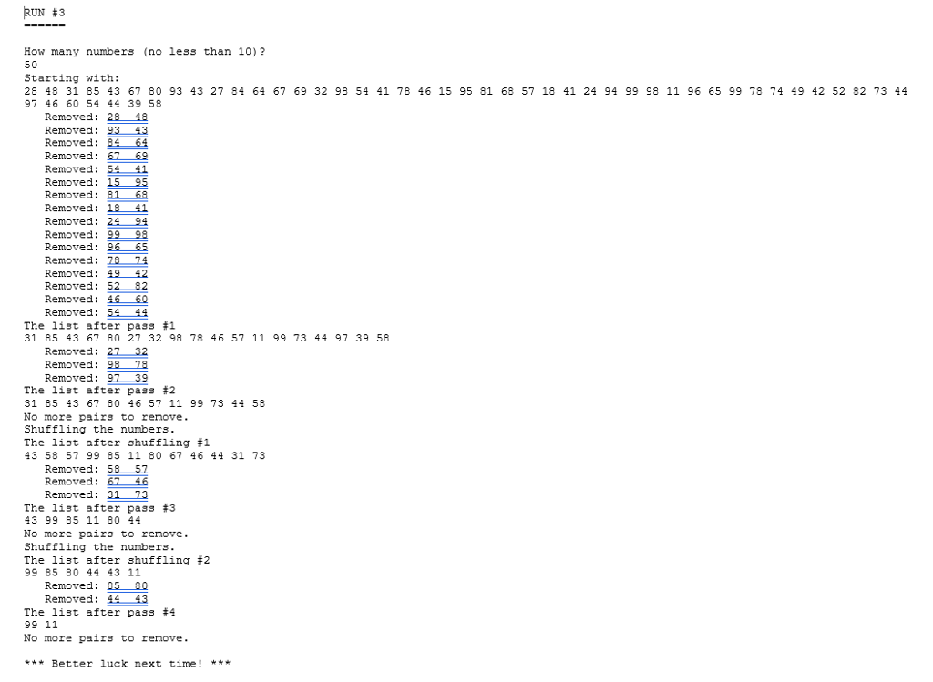 Write a Java program that simulates a matching game | Chegg.com