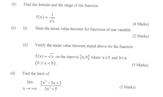 Solved (b) Find The Domain And The Range Of The Function | Chegg.com