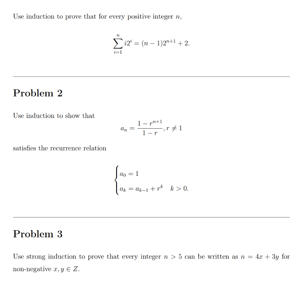 Solved Use Induction To Prove That For Every Positive 9082