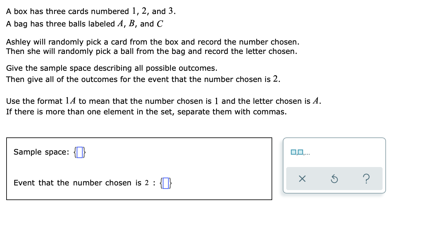 Solved A box has three cards numbered 1, 2, and 3. A bag has | Chegg.com