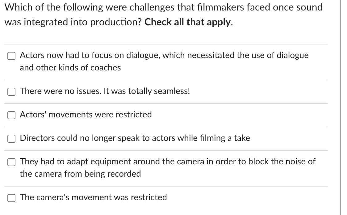 Which of the following were challenges that | Chegg.com