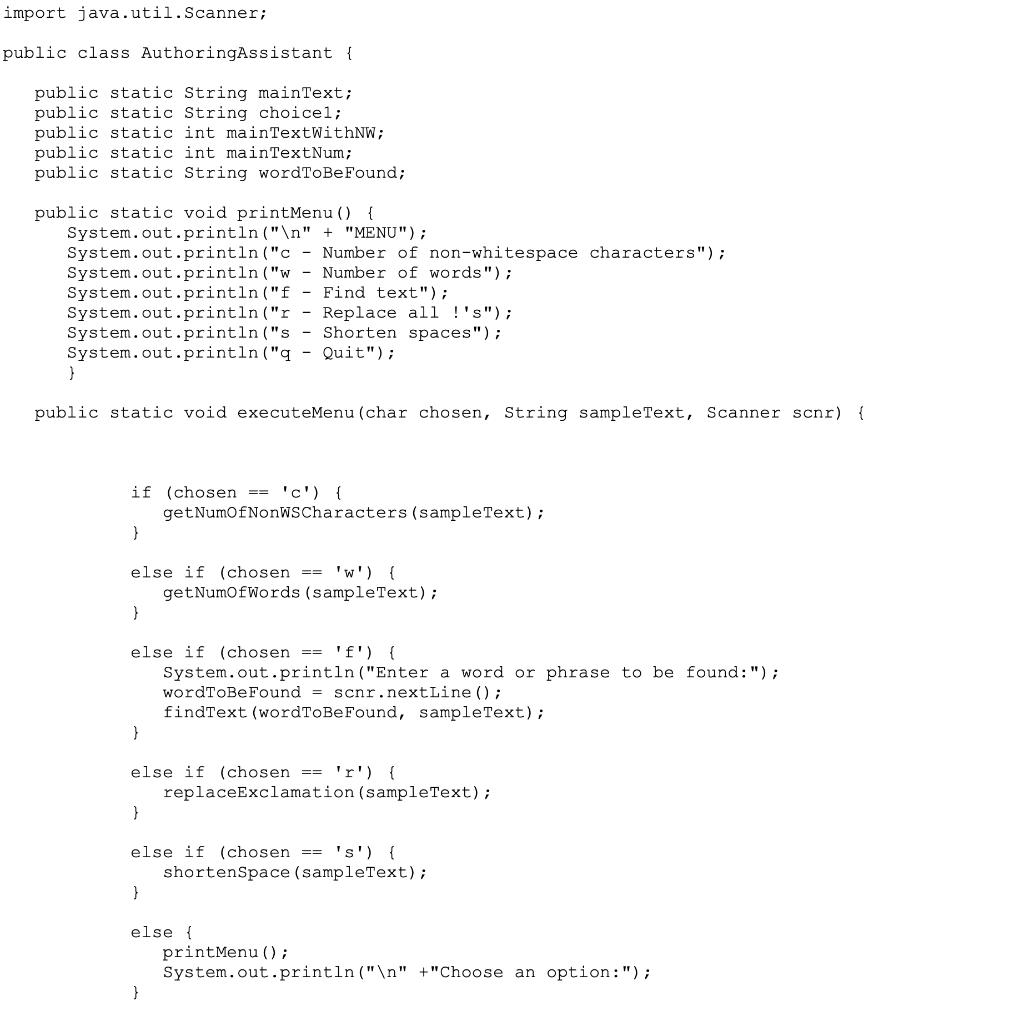 Solved 8.14 LAB*: Program: Authoring assistant Instructor | Chegg.com