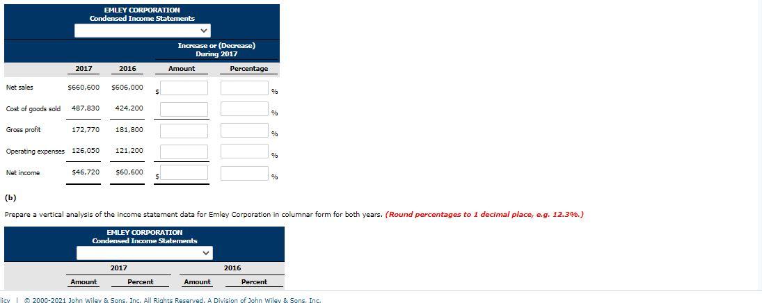 Solved Question 8 The comparative condensed income | Chegg.com