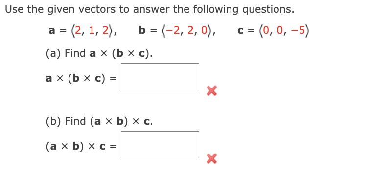 Vector Examples Answer Solved Use the given vectors to answer the following | Chegg.com
