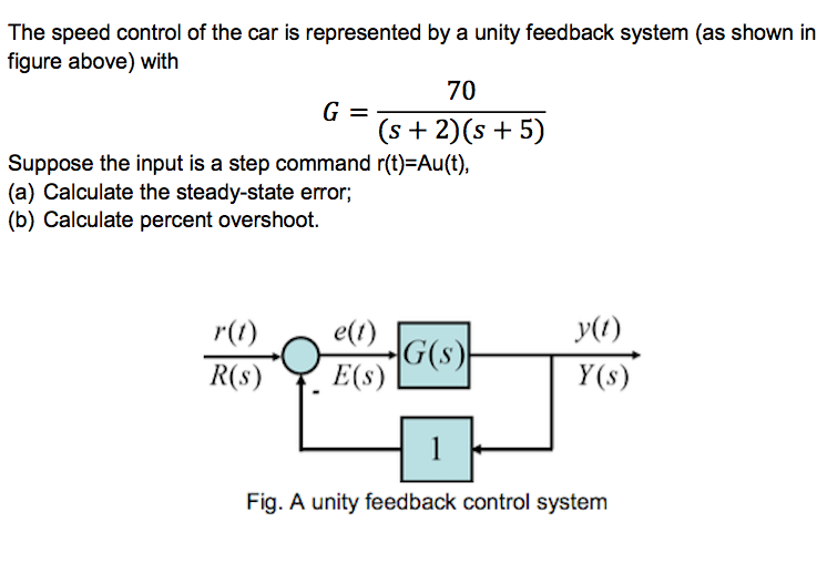 Solved The speed control of the car is represented by a | Chegg.com