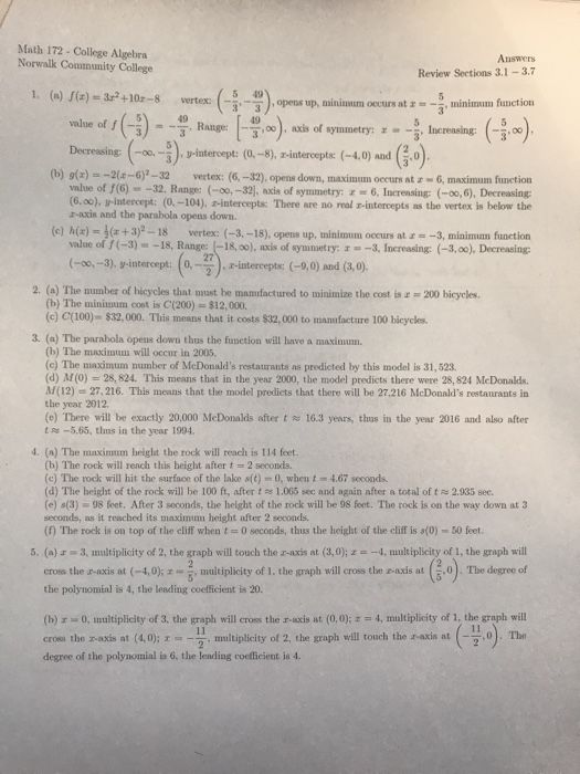Solved I need to show all work to get to answers...I also | Chegg.com