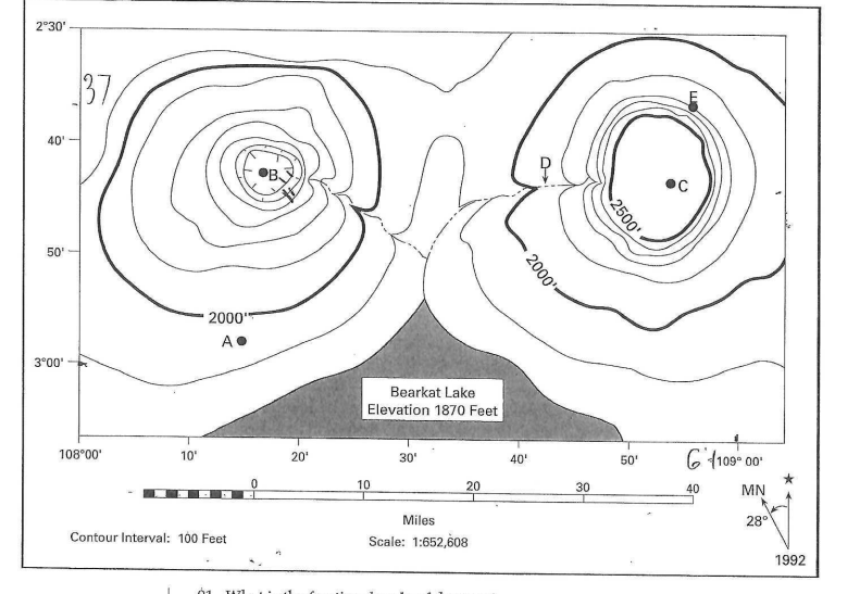 Solved Calculate the map relief – the difference between the | Chegg.com