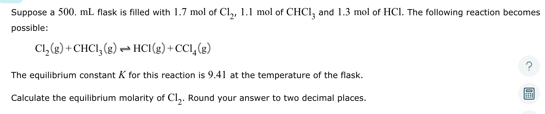 Solved Suppose a 500.mL ﻿flask is filled with 1.7mol of | Chegg.com