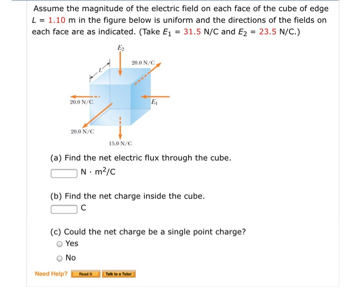 Solved Assume the magnitude of the electric field on each | Chegg.com