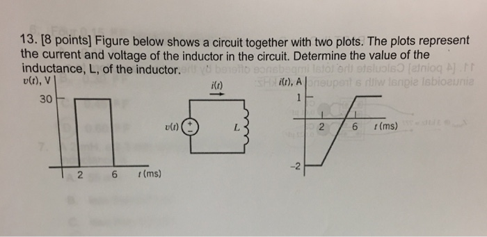 Solved 13. [8 points] Figure below shows a circuit together | Chegg.com