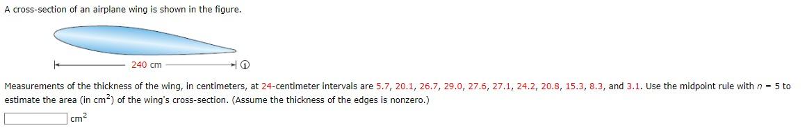 Solved A cross-section of an airplane wing is shown in the | Chegg.com