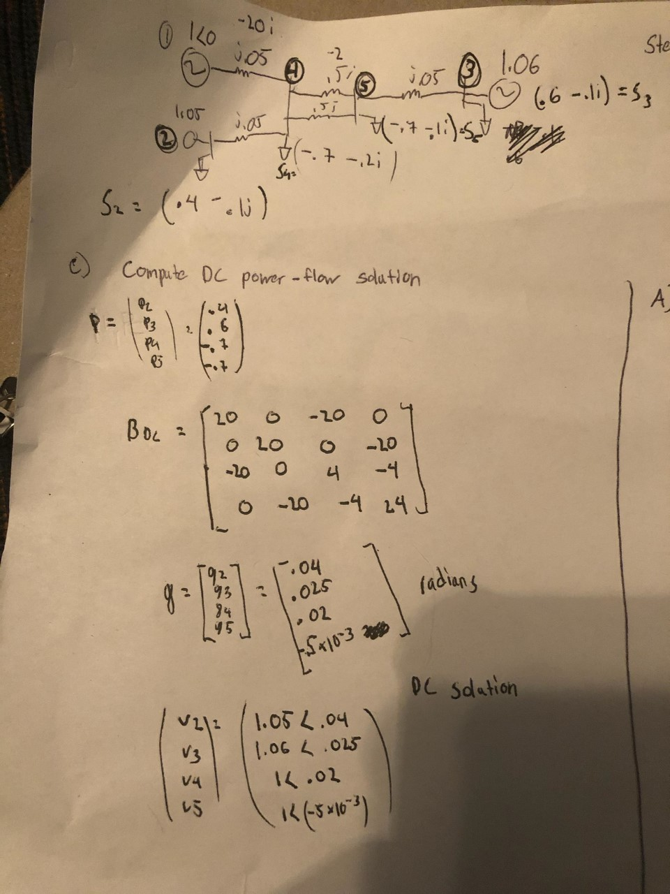 Find the power-flow solution using