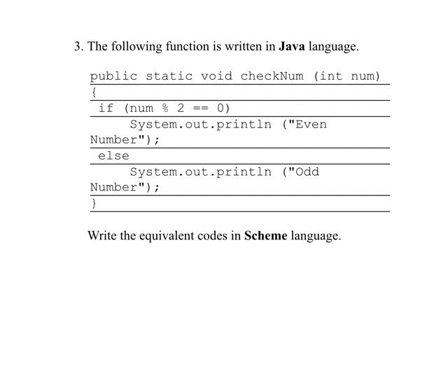 Solved 3. The following function is written in Java | Chegg.com