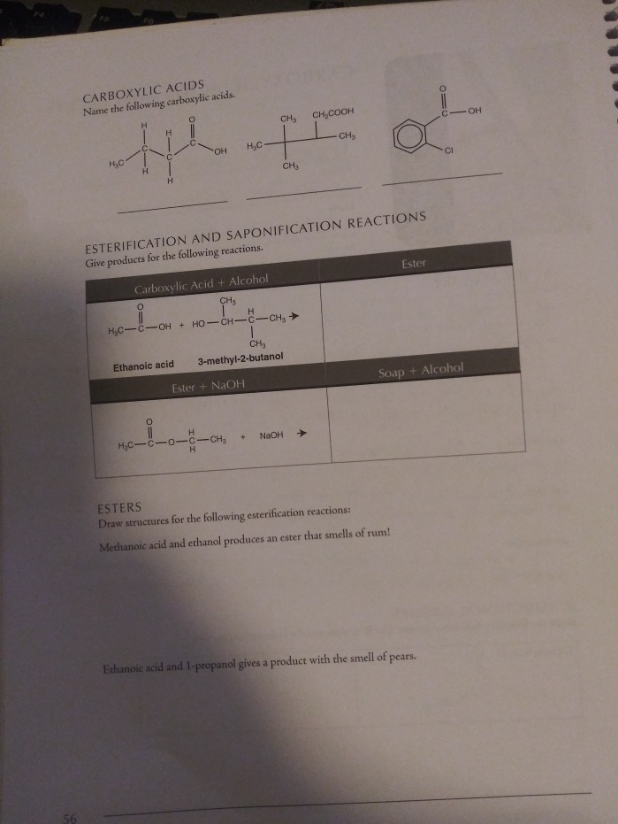 Solved CARBOXYLIC ACIDS Name the following carboxylic acids. | Chegg.com