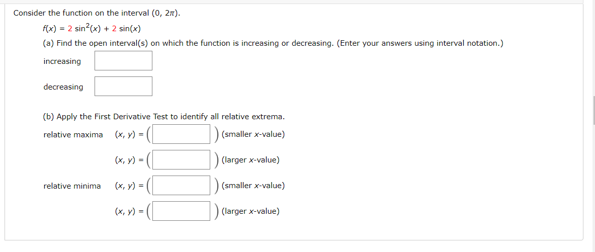 Solved Consider the function on the interval (0, 2). f(x) = | Chegg.com