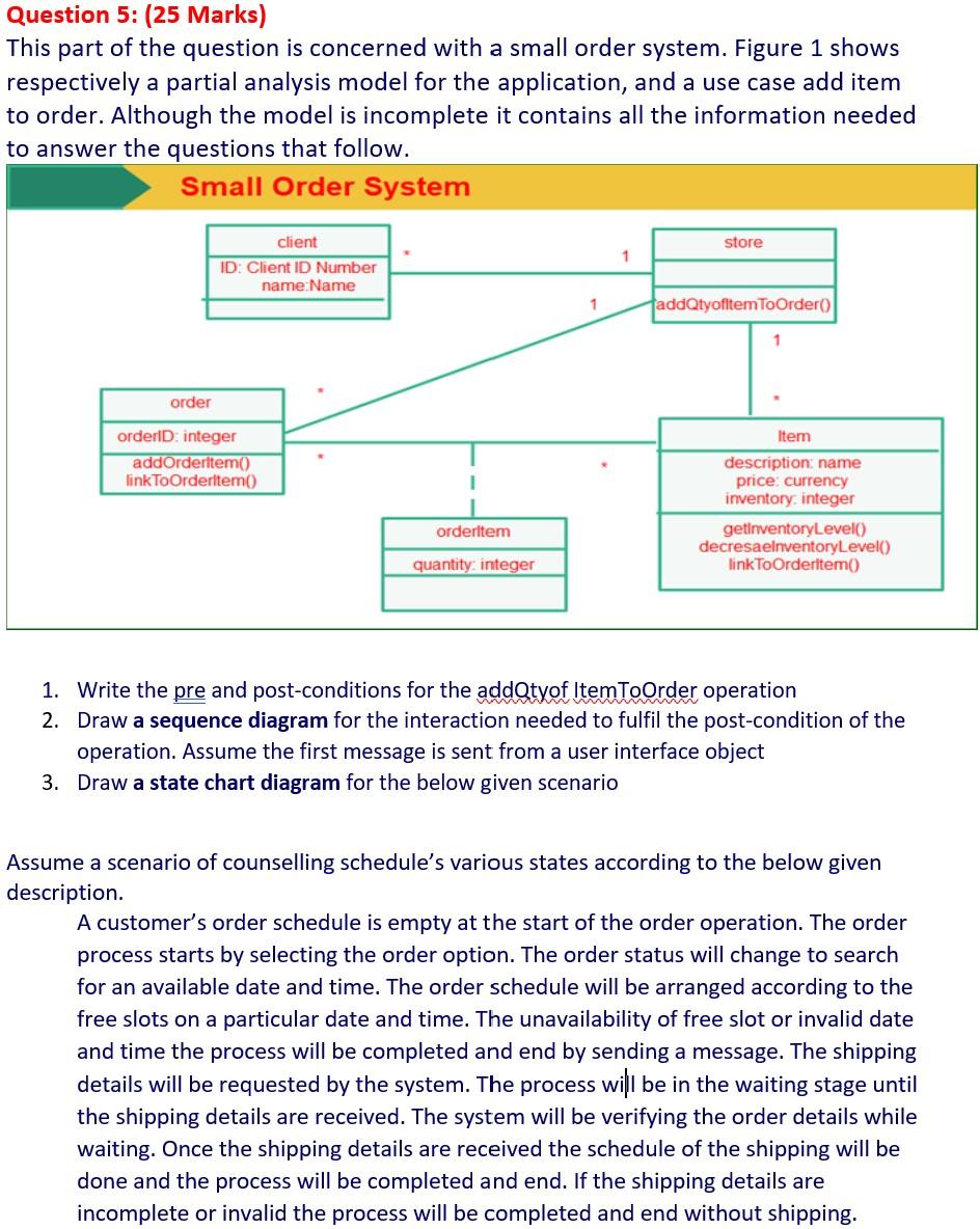 Solved Question 5: (25 Marks) This part of the question is | Chegg.com