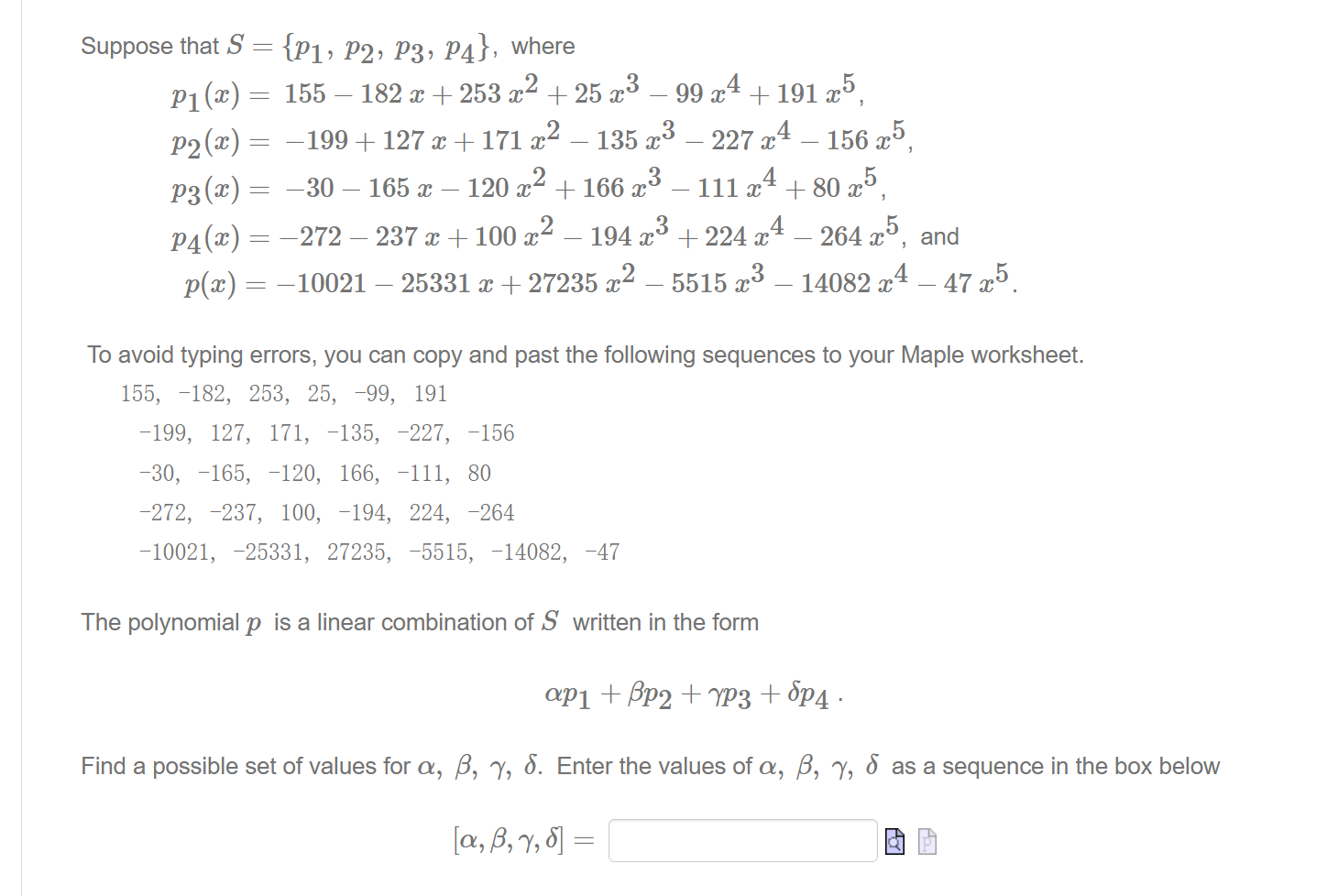 Solved Suppose That S={p1,p2,p3,p4}, Where | Chegg.com