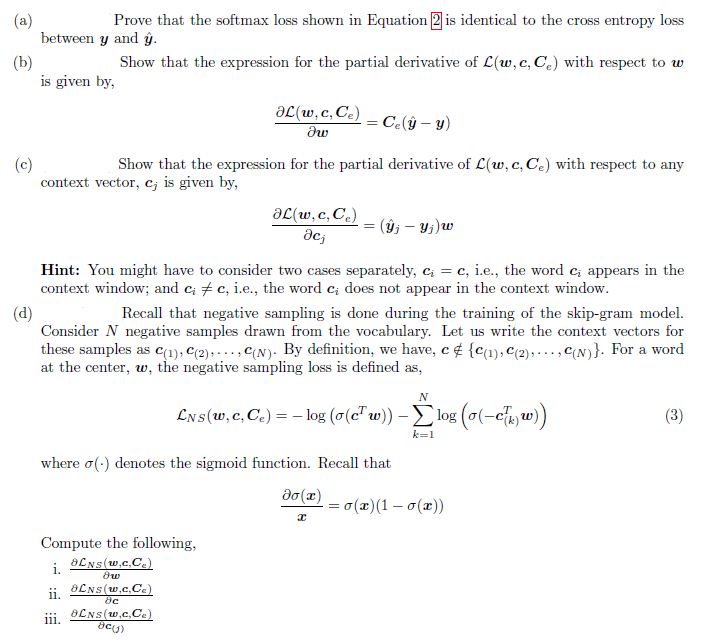 The skip-gram model for word2vec tries to learn the | Chegg.com