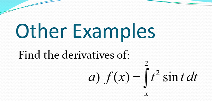 Solved Other Examples Find the derivatives of: a) | Chegg.com