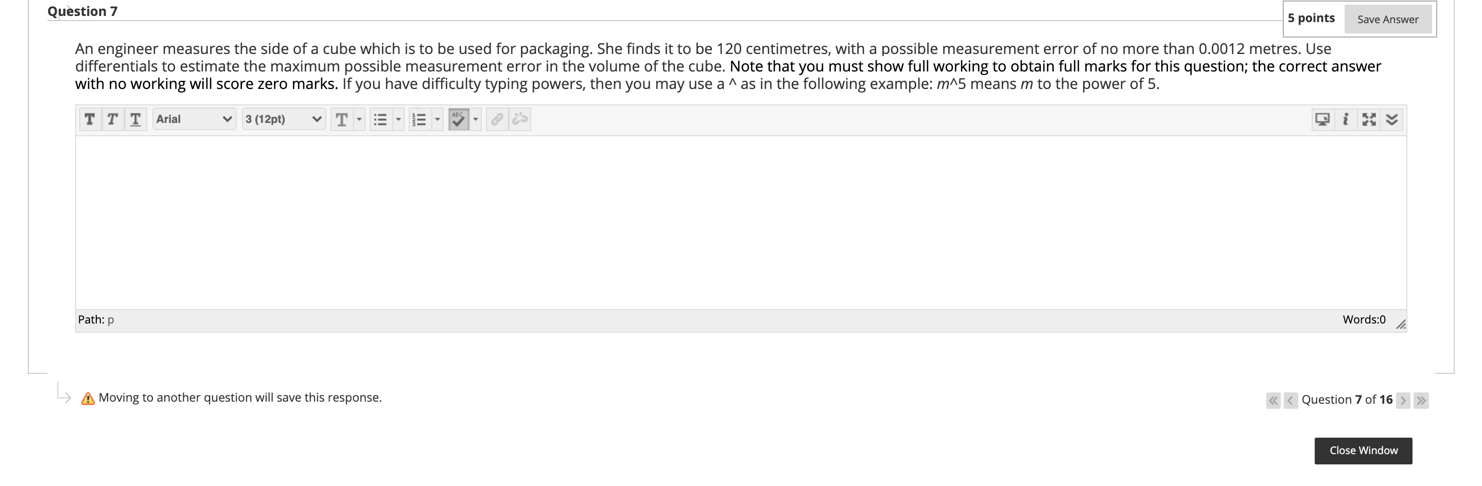 Solved Question 7 5 points Save Answer An engineer measures | Chegg.com