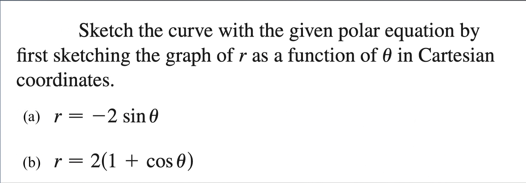 Solved Sketch the curve with the given polar equation by | Chegg.com