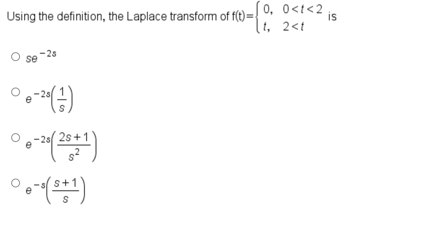 Solved 0t Using the definition, the Laplace transform of | Chegg.com