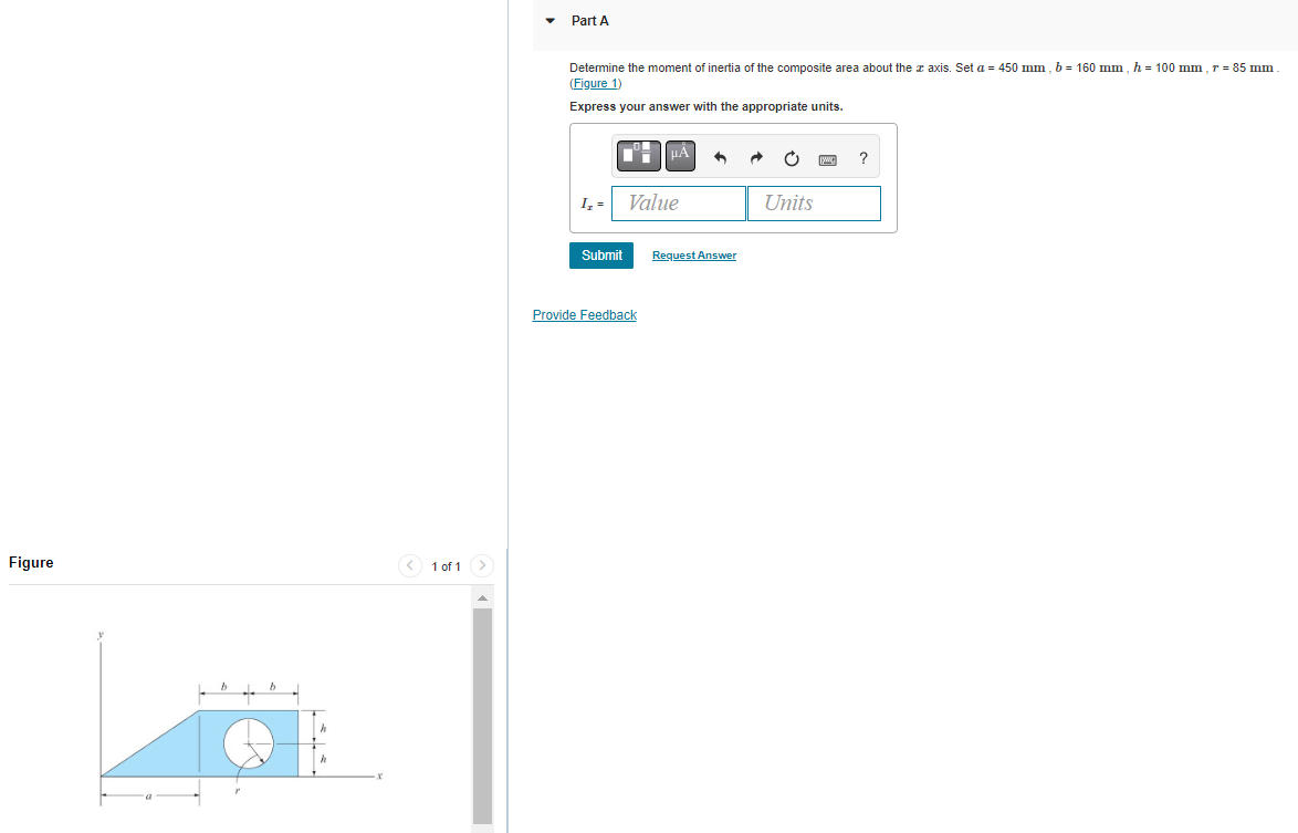 Solved Determine the moment of inertia of the composite area | Chegg.com