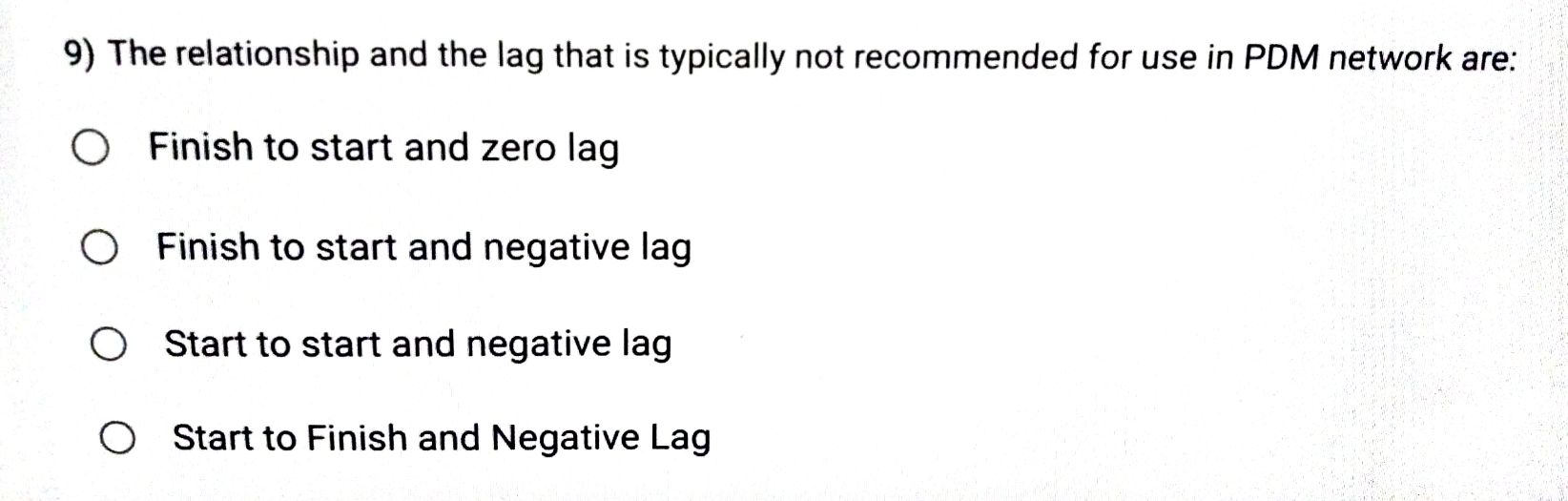Solved 9) The relationship and the lag that is typically not | Chegg.com