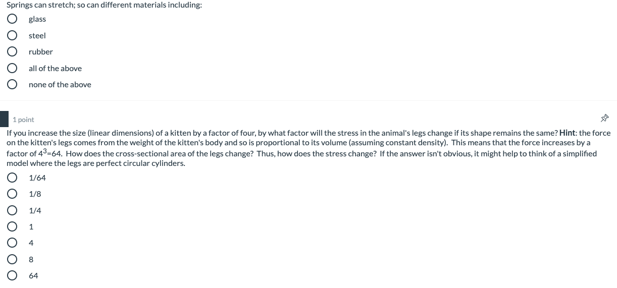 Solved Springs can stretch; so can different materials | Chegg.com