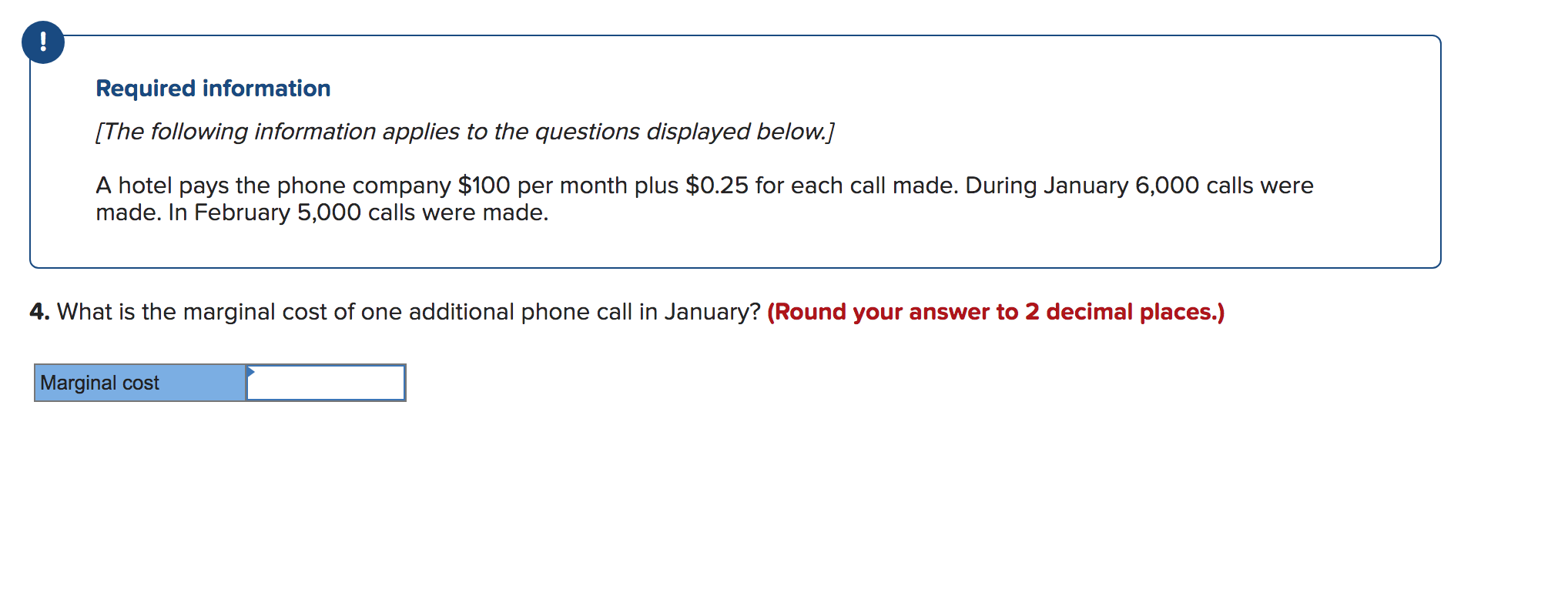 Required information
[The following information applies to the questions displayed below.]
A hotel pays the phone company \( 