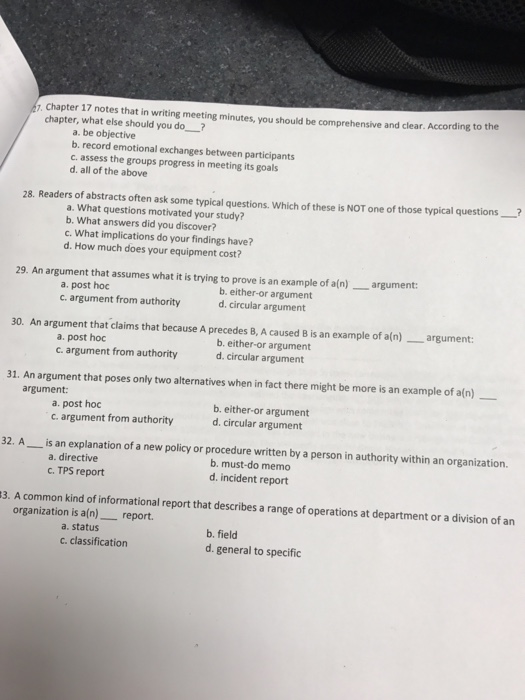 Solved Chapter 17 notes that in writing meeting minutes, you | Chegg.com