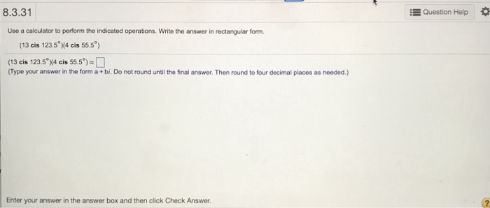 Solved 8.3.31 Question Help * Use a calculator to perform | Chegg.com