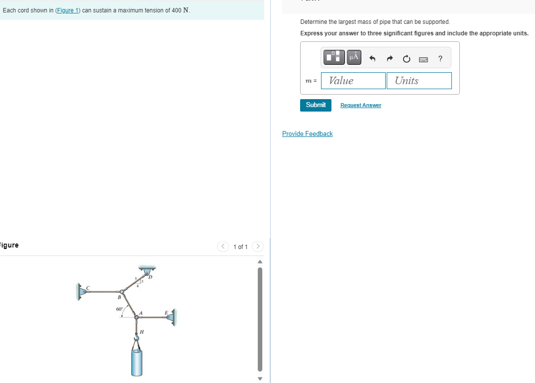 Solved Each cord shown in can sustain a maximum tension of | Chegg.com