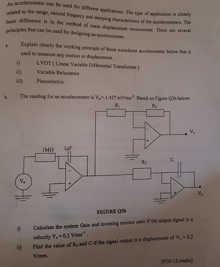 Solved accelerometer can be used for different applications. Circuit Diagram