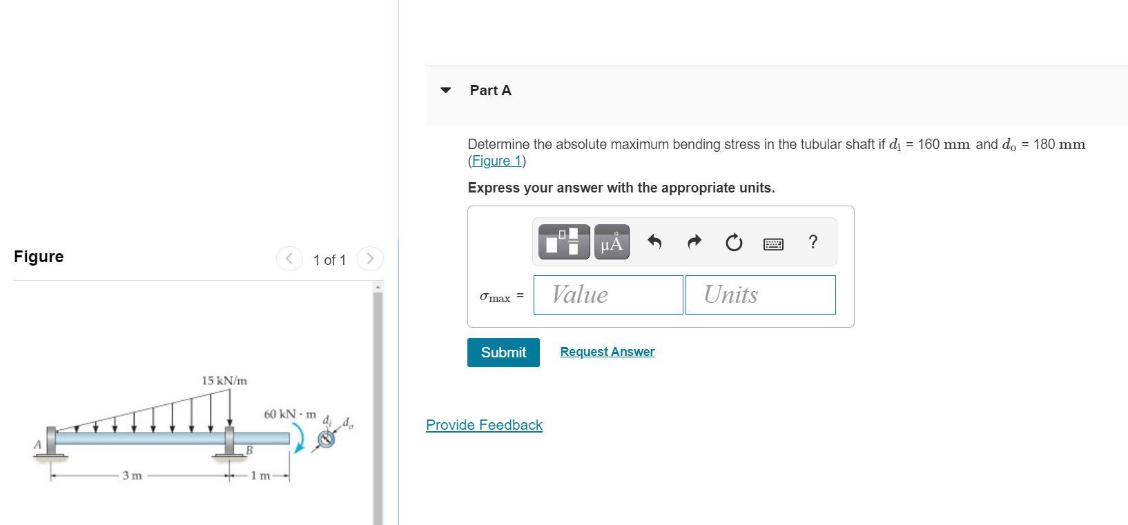 Solved Determine the absolute maximum bending stress in the | Chegg.com