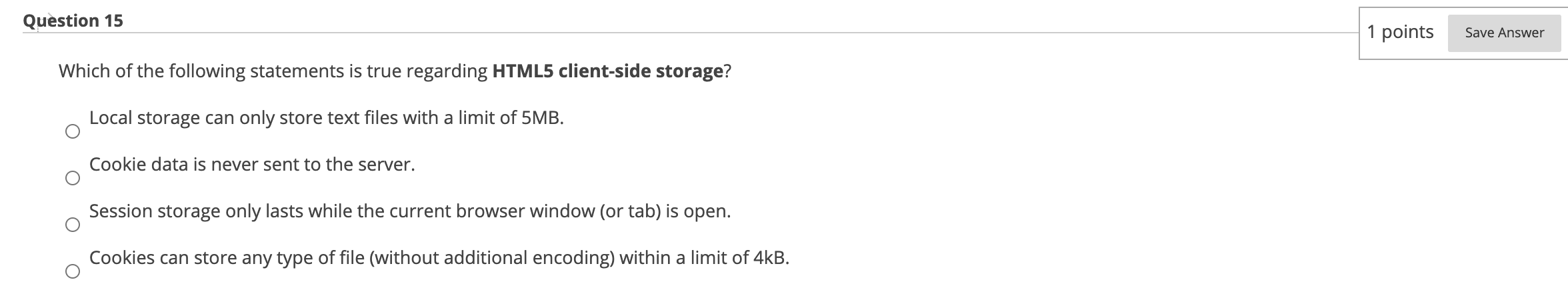 Solved Question 15 1 points Save Answer Which of the | Chegg.com
