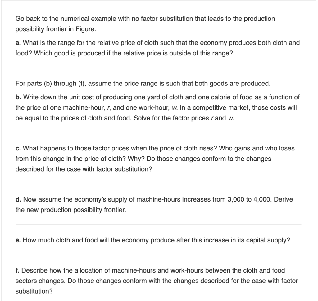 Solved Go Back To The Numerical Example With No Factor 