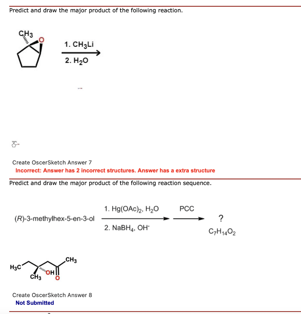 Solved Predict and draw the major product of the following | Chegg.com