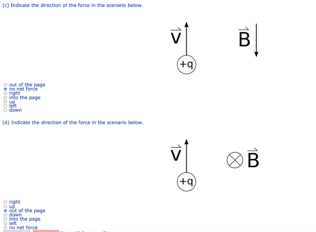 Solved (a) Indicate the direction of the force in the | Chegg.com