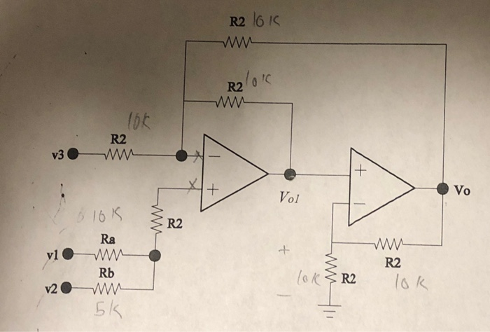 Solved 1. For the following amplifier circuit shown in the | Chegg.com