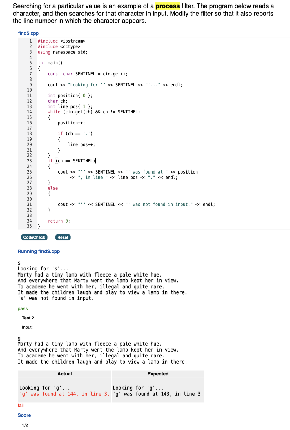 Solved Searching for a particular value is an example of a | Chegg.com