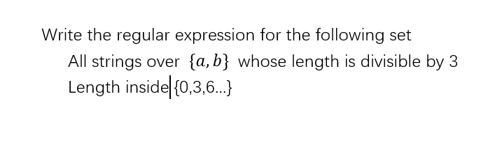 Solved Write the regular expression for the following set | Chegg.com