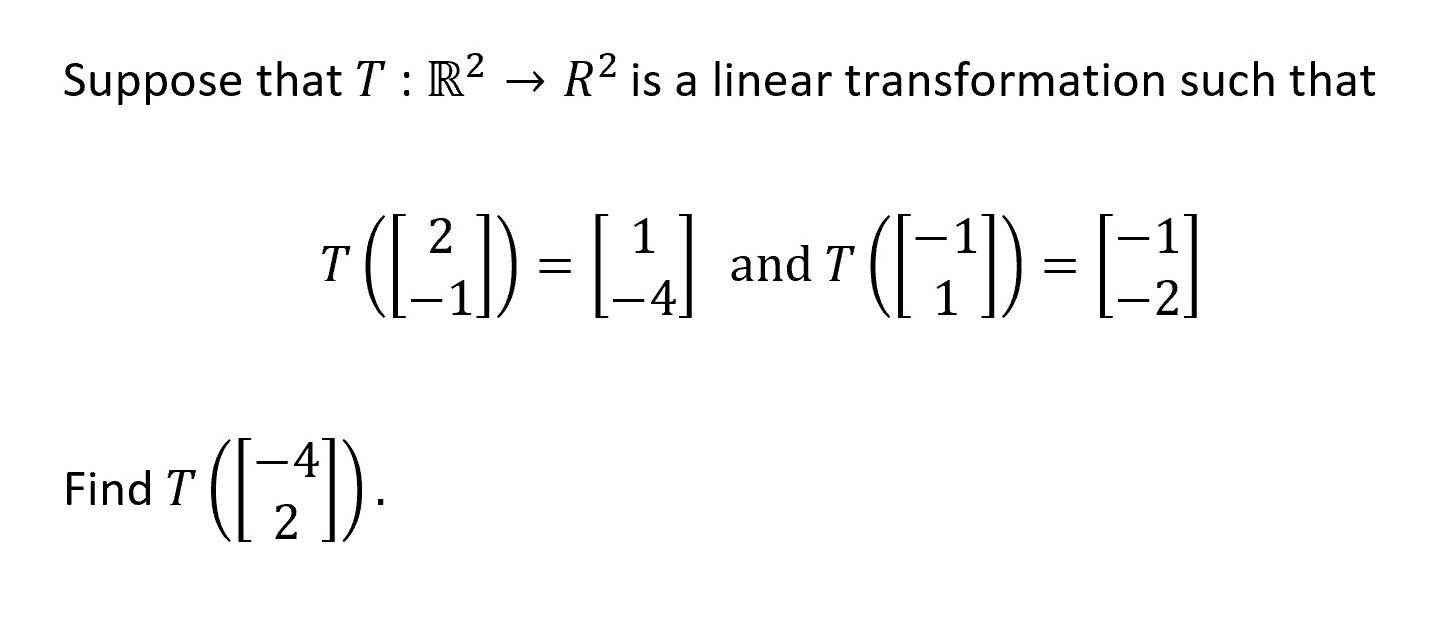 Solved Suppose that T:R2→R2 is a linear transformation such | Chegg.com