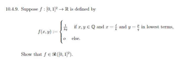 Solved 10 4 9 Suppose F [0 1]2→r Is Defined By