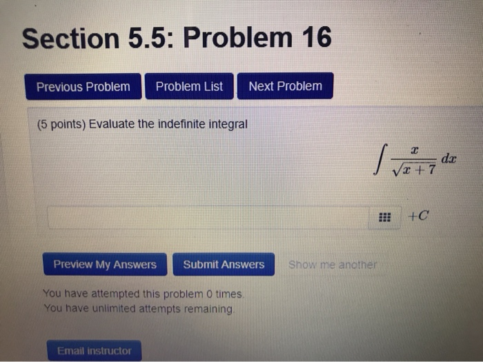 Solved Section 5.5: Problem 15 Previous Problem Problem List | Chegg.com
