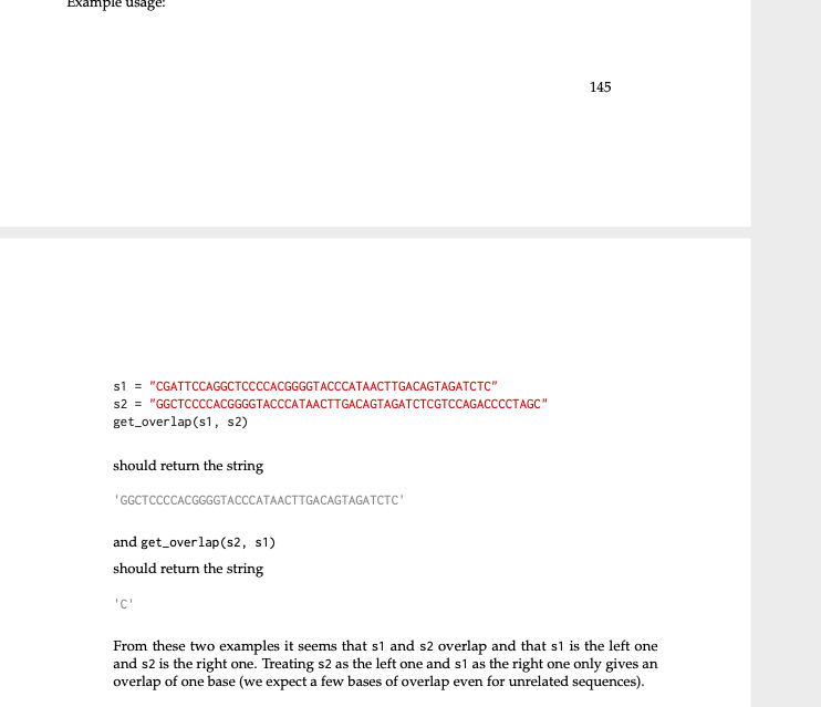 Solved Read the sequencing reads into your program Write a | Chegg.com