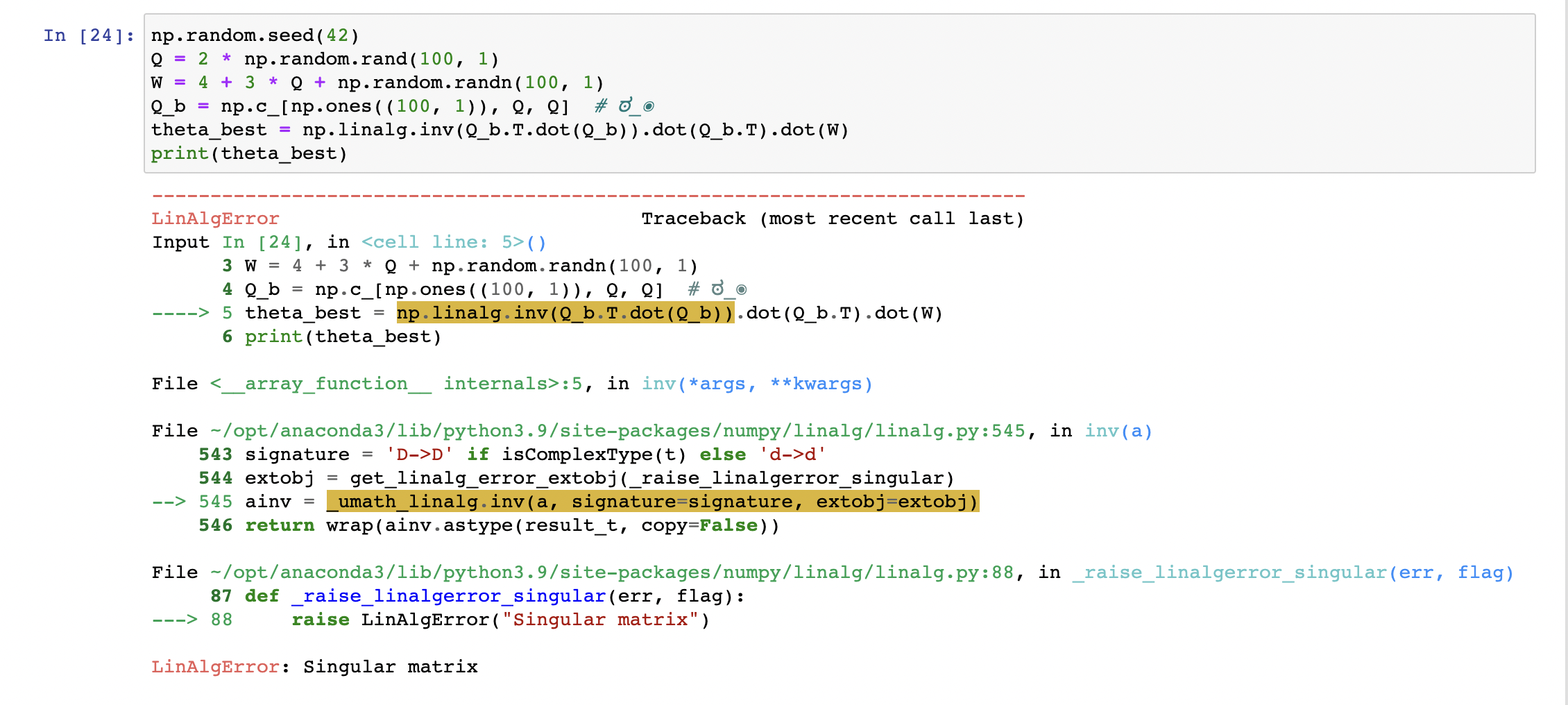 Solved Could you please tell me what does the error message | Chegg.com