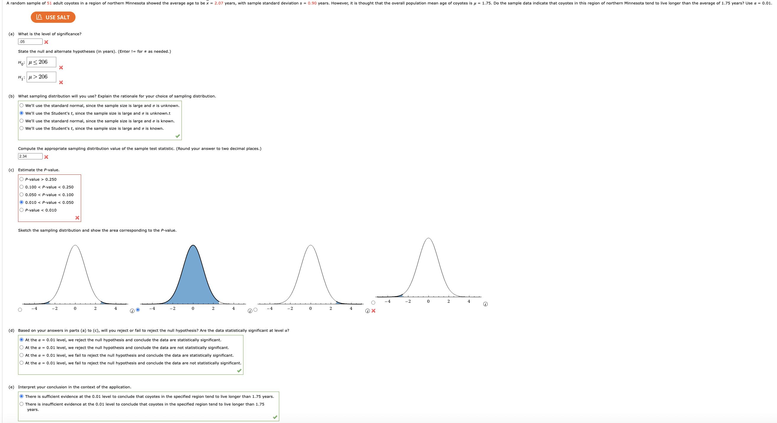 Solved (a) What is the level of significance? State the null | Chegg.com